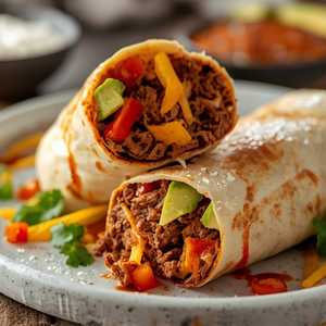 Spicy Shredded Beef Burrito & Bowl