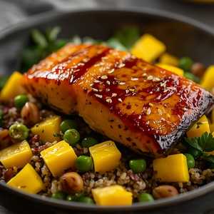 Honey Glazed Salmon Bowl
