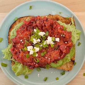 Open Faced Ahi Tuna Sandwich