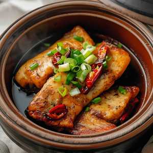 Braised Catfish Served in Clay Pot