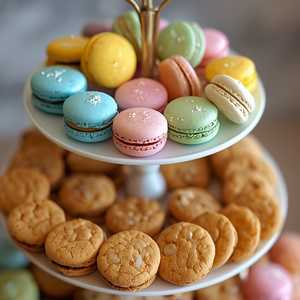 Assorted Cookies And Macaron