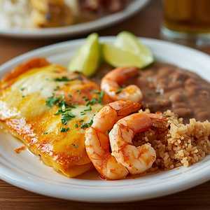 Cheese Enchilada & Pacifico Shrimp (3)