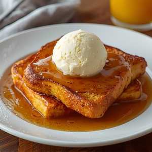 Torrijas Con Helado De Vainilla