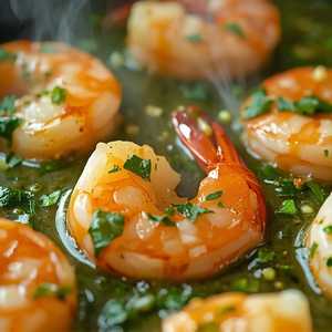 Shrimp in Green Sauce