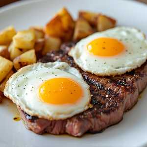 12 Oz. Superior Angus New York Steak with Two Eggs Any Style