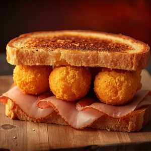 Croquettes with Ham Sandwich