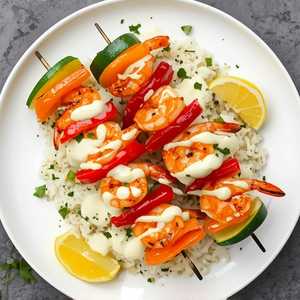 Shrimp & Veggie Skewers