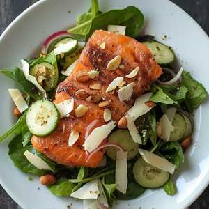 Smoked Alaskan Salmon Spinach Salad