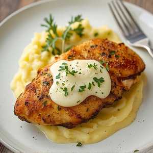 Chicken Christopher With Garlic Beurre Blanc And Mashed Potatoes