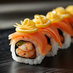 Spicy Shrimp Salmon & Lemon Roll