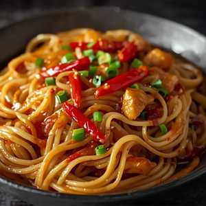 Chilli Garlic Noodles (Chicken)