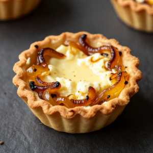 Warm Goat Cheese and Caramelized Onion Tart