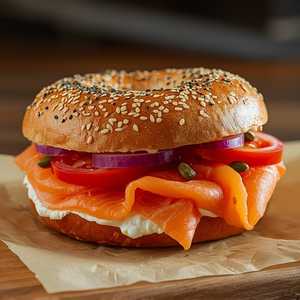 N.Y. House Baked Bagel, Lox & Cream Cheese