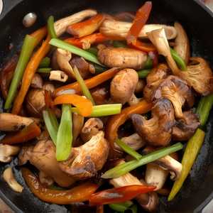 Pad Khing With Shrimp