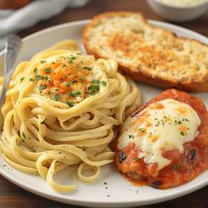Fuel Up Deal: FETTUCCINE ALFREDO & CHICKEN PARMIGIANA