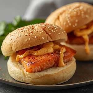 TORCHED SALMON BAO