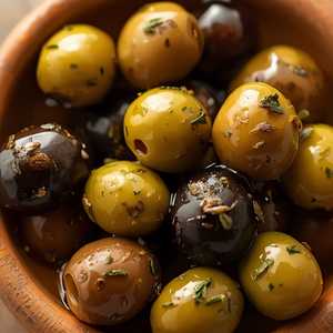 Marinated olives