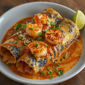 Veracruz Shrimp Enchiladas