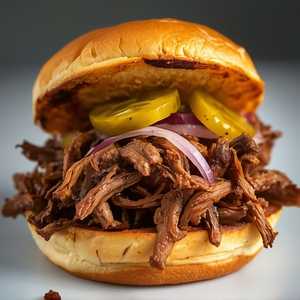 Lunch Chopped Brisket Sandwich