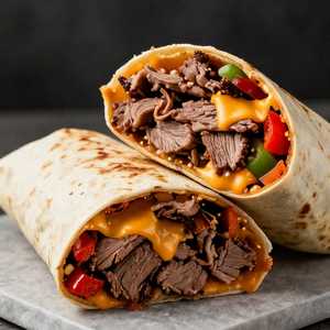 Fajita Chicken or Fajita Beef Burrito