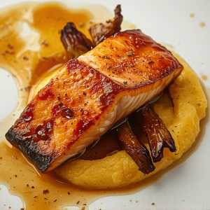 Seared King Salmon