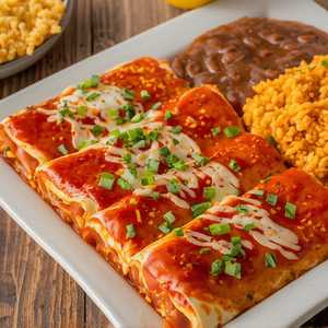 Enchiladas Rojas (Pollo)