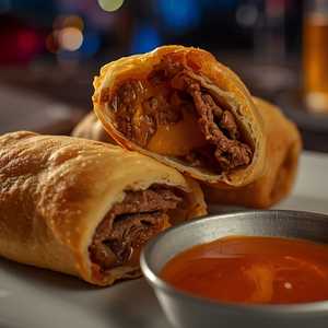 STEAK & CHEESE EGGROLLS