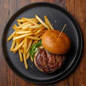 Saltbae Wagyu Burger Combo