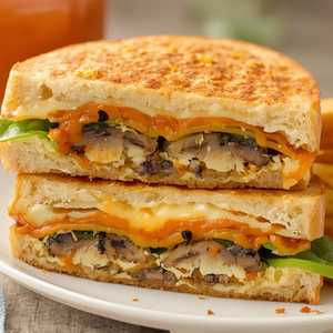 I Am Great - Lion's Mane 'Steak N' Eggs' Sandwich