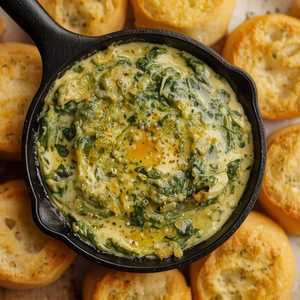 Hot Artichoke & Spinach Cast Iron Dip