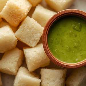 Soft Bread with Pandan Fondue
