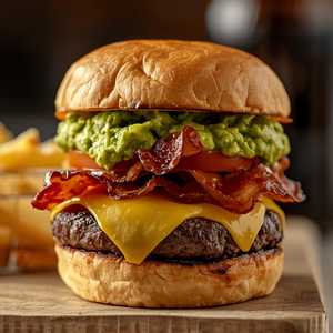 Chingona Burger with Fries