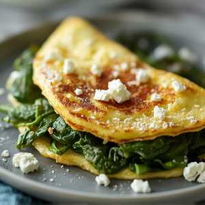 Feta Cheese And Spinach Omelet