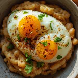 Mashed Fava Beans w/ Eggs