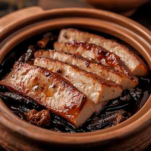 Pork Belly W Preserved Vegetable Casserole