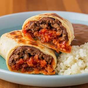 Carne Asada Burrito Rice & Beans