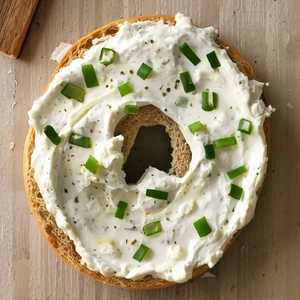Toasted Bagel With Flavored Cream Cheese