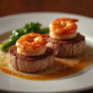 Tournedos & Shrimp