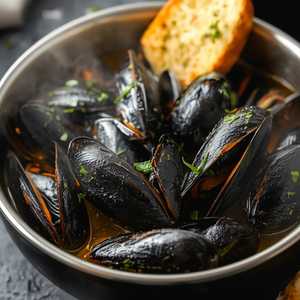 Mussels in broth