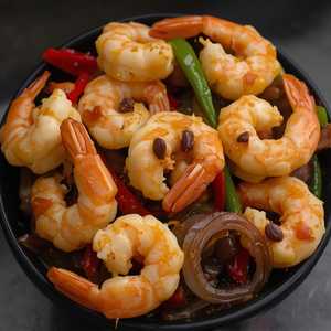 Prawns in Black Bean Sauce