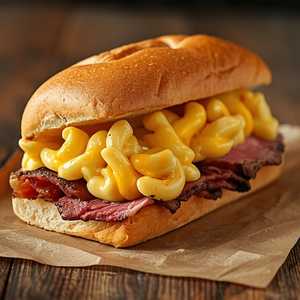 Macaroni & Cheese Steak Sandwich