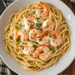 PASTA CON CAMARONES EN SALSA ROJA O BLANCA O ROSADA