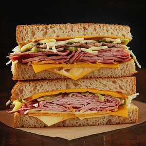 1. Corned Beef, Turkey & Swiss Cheese Sandwich