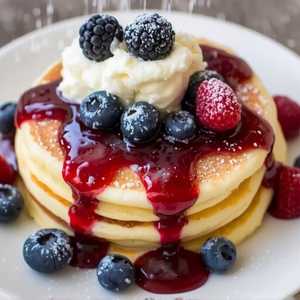 Mixed Berry Ricotta Pancakes