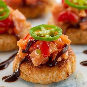 Salmon Crispy Rice Cakes