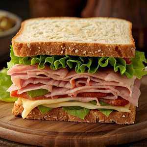 8. Ham, Turkey & Provolone Cheese Sandwich