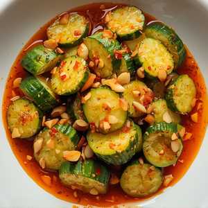 Spicy Crunchy Garlic Cucumbers