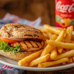 Chicken Pita, Fries & Pop