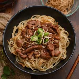 Fried Flat Rice Noodles With Beef In Soya Sauce