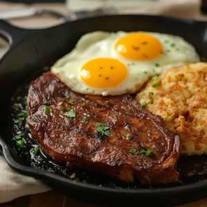 T-Bone Steak & Eggs